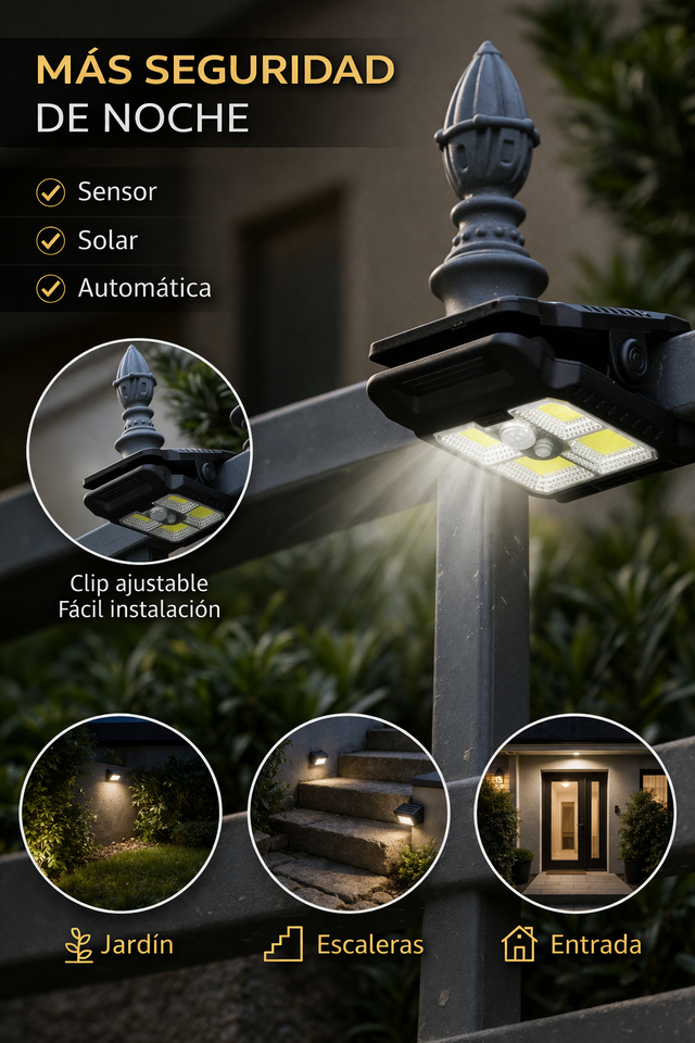 Nuevas Luces Solares Clip Motion LED