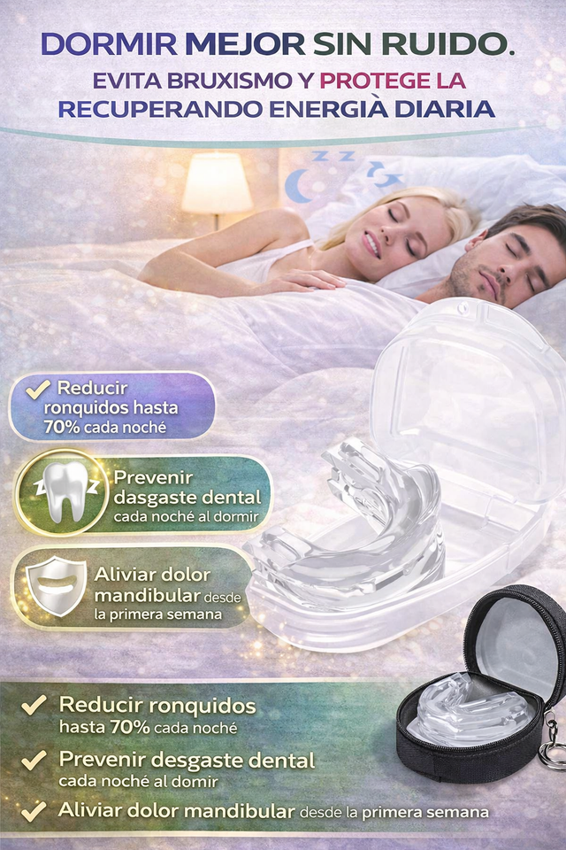 Nuevo Protector Oral Anti Ronquidos Silicona