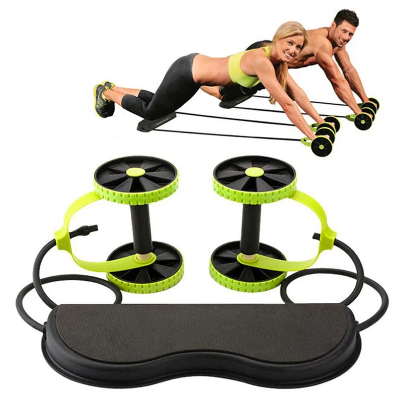 Nuevo Rodillo Abdominal con Cuerdas de Resistencia