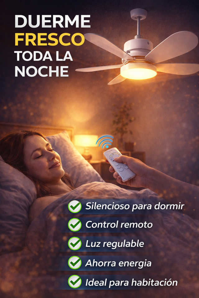 Nuevo Ventilador de Techo Smart Luz LED