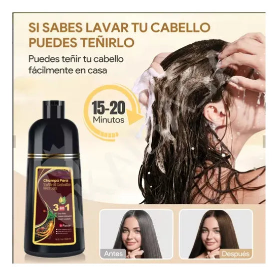 Nuevo Shampoo Milagro Anti-Canas negro
