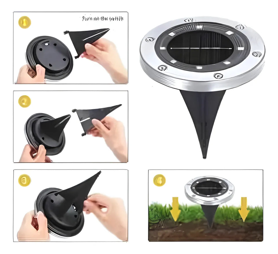 Nuevo SET DE 4 LUCES SOLARES PARA JARDÍN