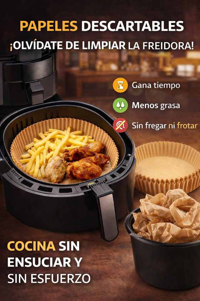 Nuevo Papel Antiadherente para Freidora y Horno