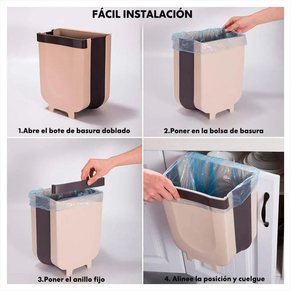 Nuevo Cubo de Basura Plegable Colgante