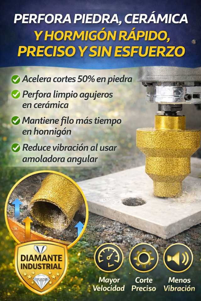Broca Escalonada Diamante Pro para Construcción