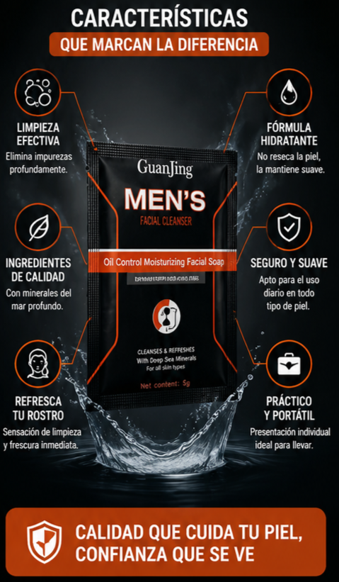 Nuevo Jabón Facial Para Hombre