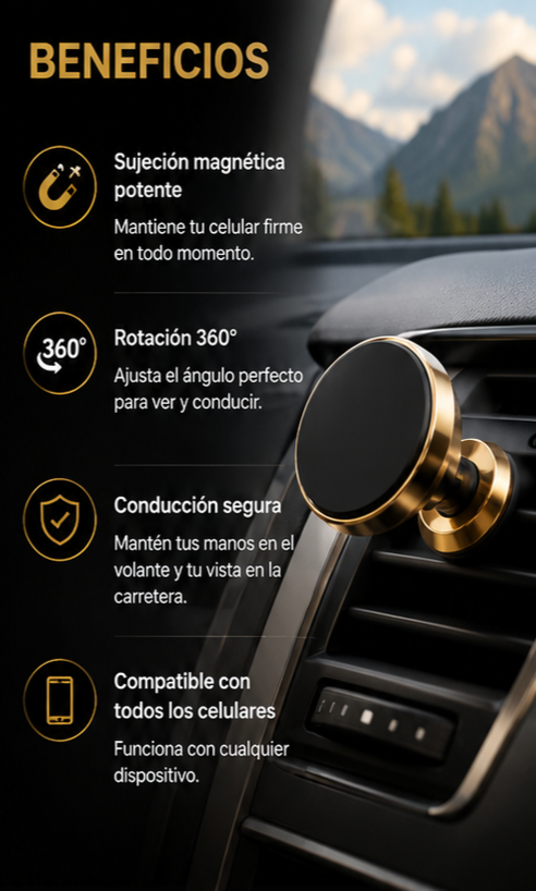 Nuevo Soporte Magnético para Teléfono en Auto