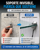 Nuevo Set de 2 Pinzas Ajustable Sujeción Vidrio Estante F