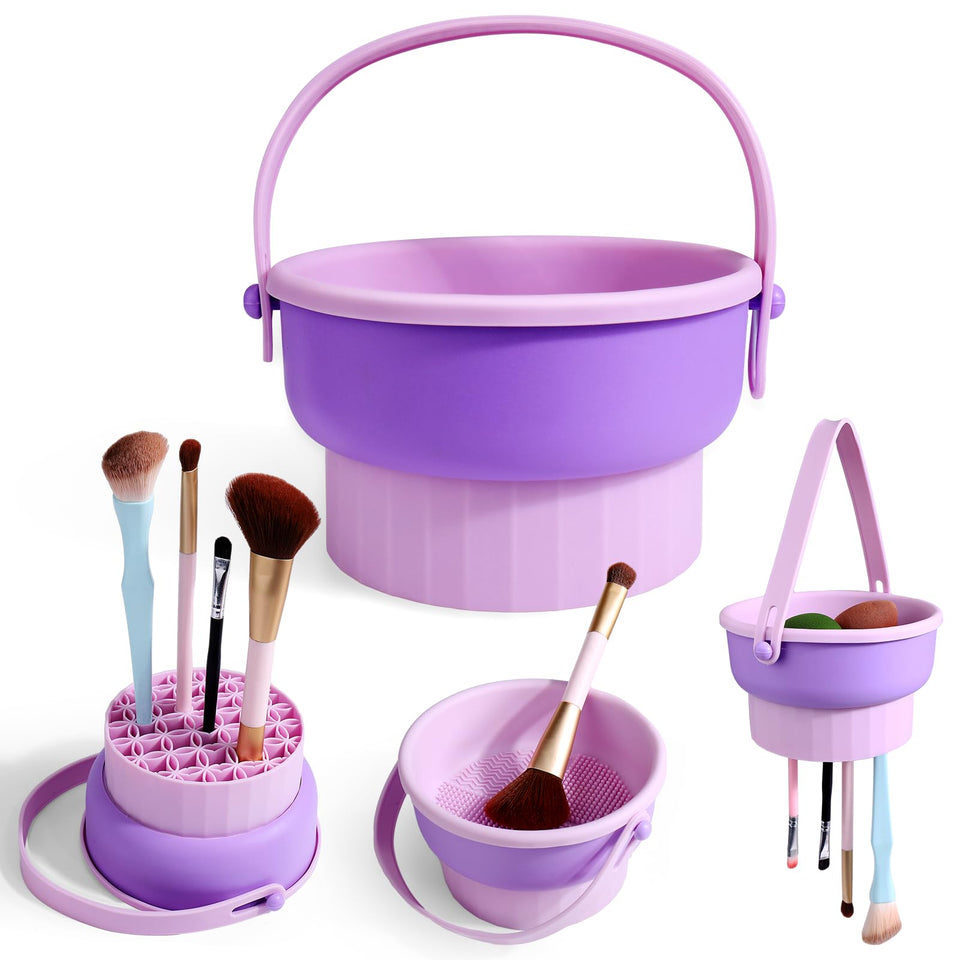 Nuevo Cubo de limpieza de brochas de maquillaje