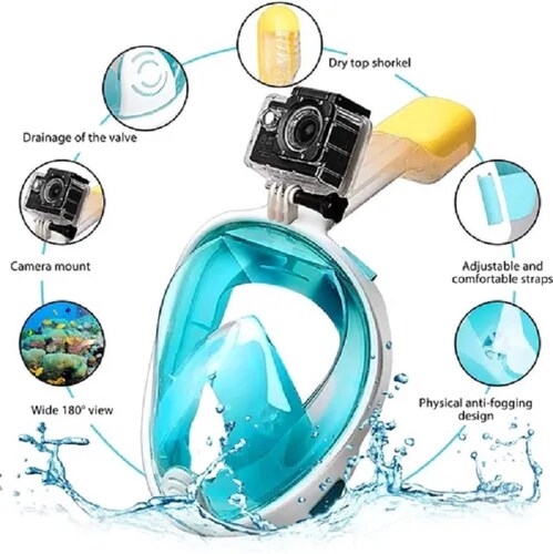 Máscara de Snorkel Todo en Uno