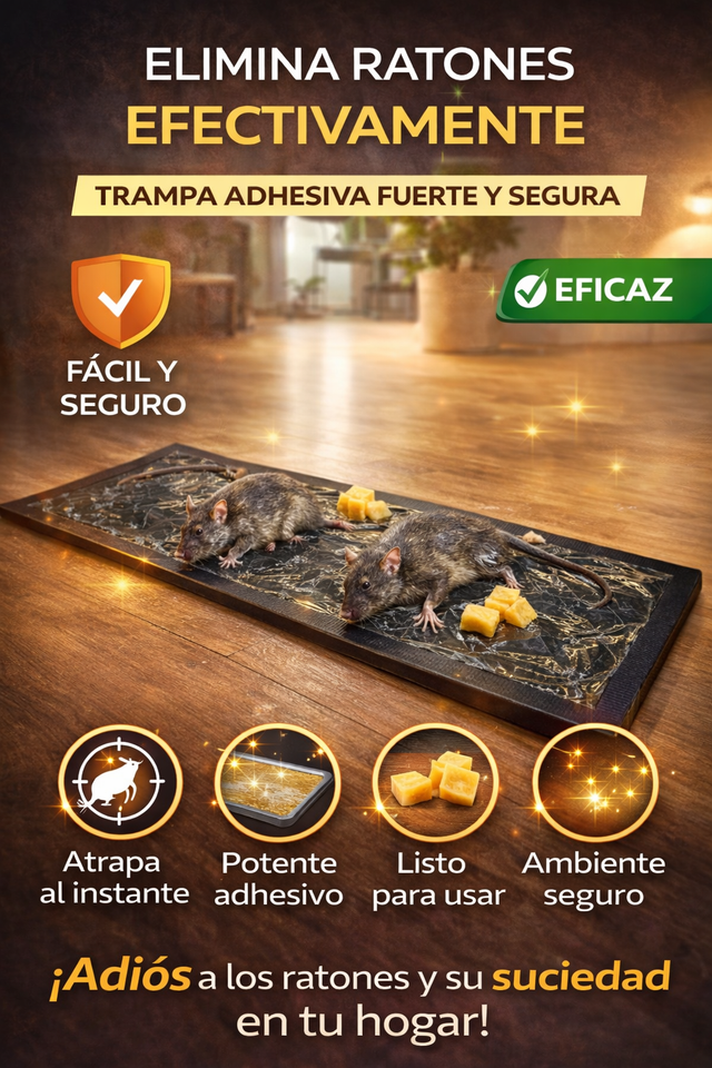 Nueva Trampa Pegajosa Profesional para Control de Roedores