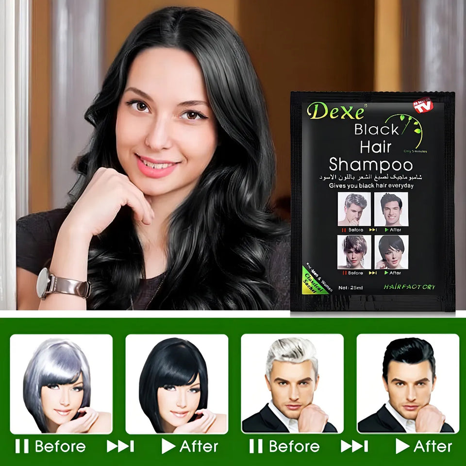 SHAMPOO CUBRE CANAS NEGRO INSTANTÁNEO