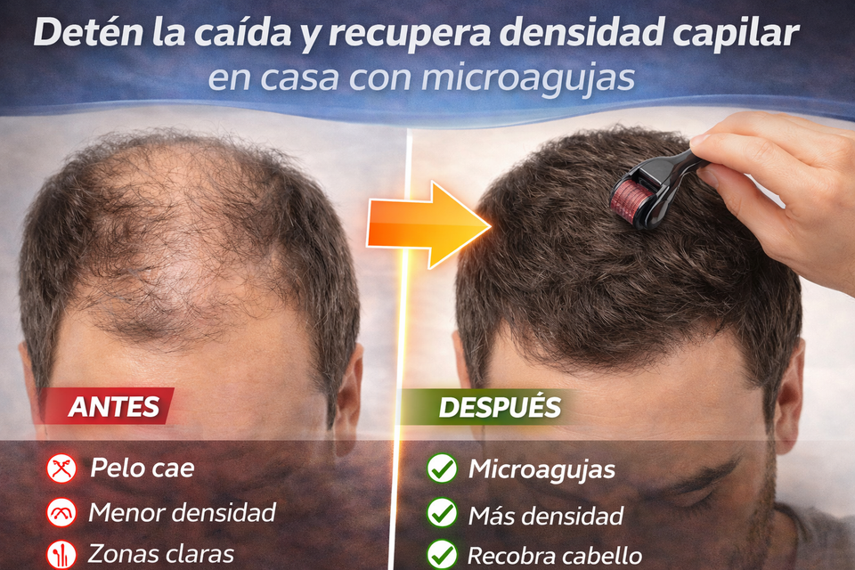 Nuevo Rodillo Dermaroller Titanio Rejuvenecedor Barba Capilar