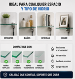Nuevo Set de 2 Pinzas Ajustable Sujeción Vidrio Estante F