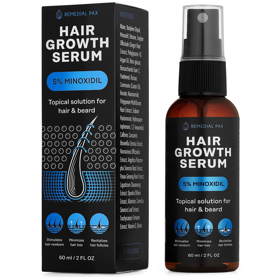 SUERO PARA EL CRECIMIENTO DEL CABELLO (5% MINOXIDIL + BIOTINA)
