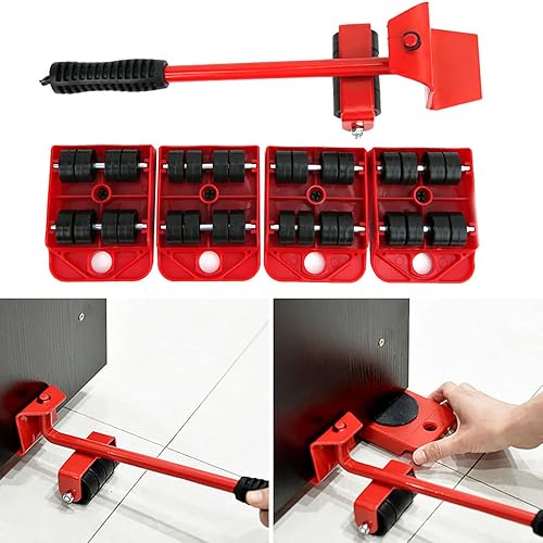 Set de Elevador y Ruedas para Muebles Pesados