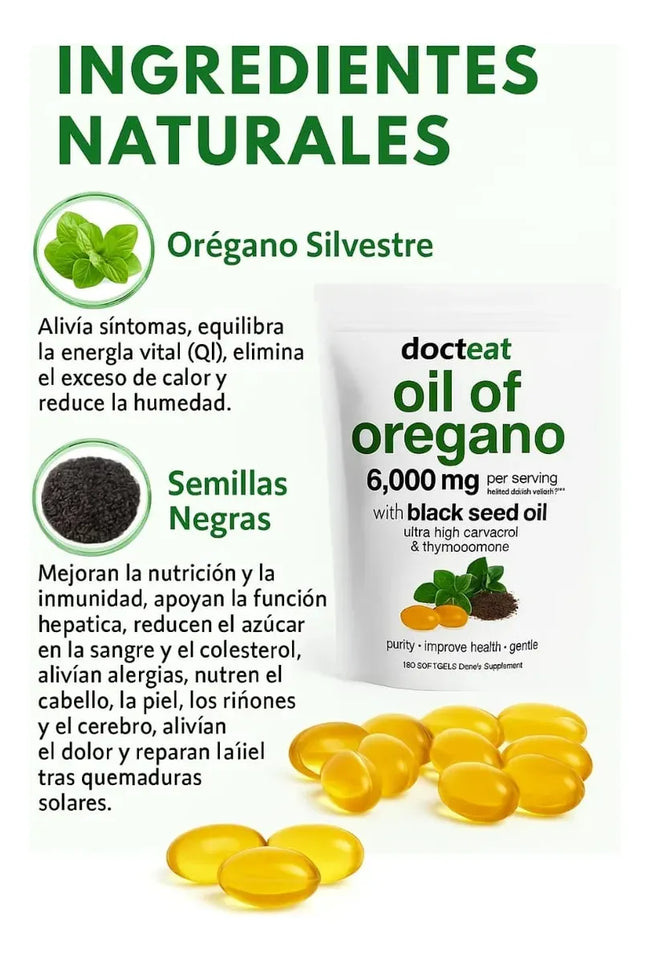 Nuevo ACEITE DE ORÉGANO + SEMILLA NEGRA