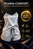 Nueva Pijama Satinado de Rayas Cómodo XL