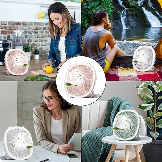 Ventilador LED Recargable Multifuncional