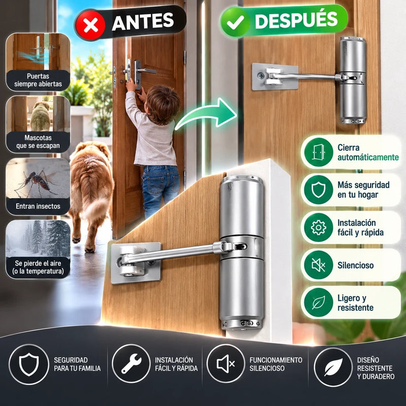 Nuevo Cierrapuertas automático ajustable