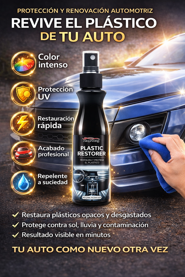 Nuevo Restaurador Plástico Auto Brillo Rápido