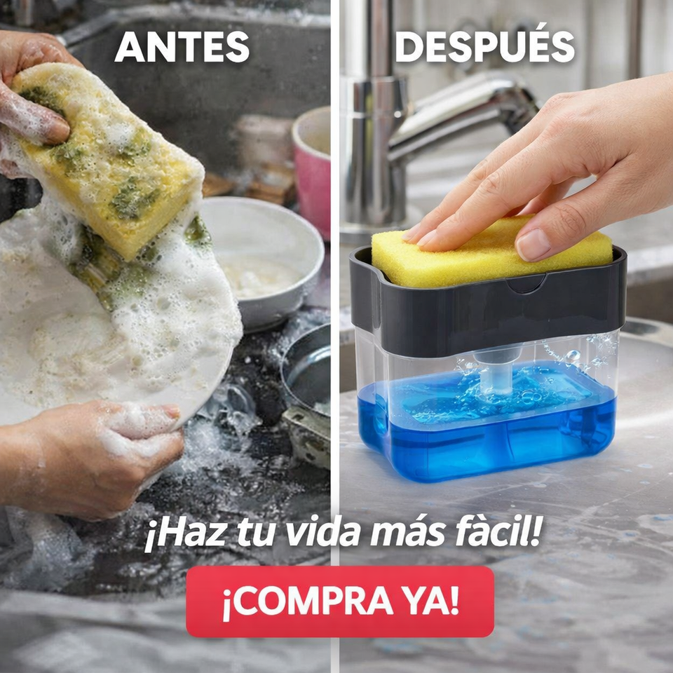 Dispensador de jabón 2 en 1