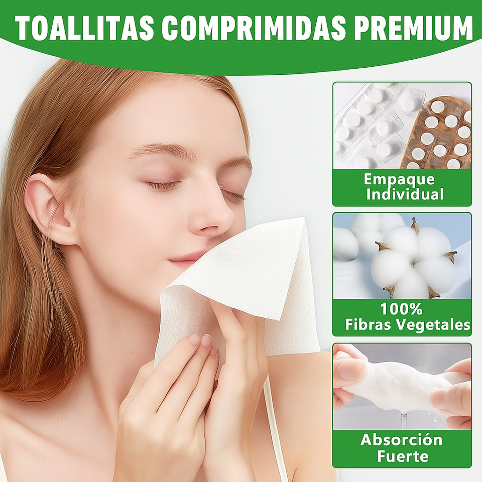 Nueva Toallitas Mágicas Compactas pack de 50 unidades
