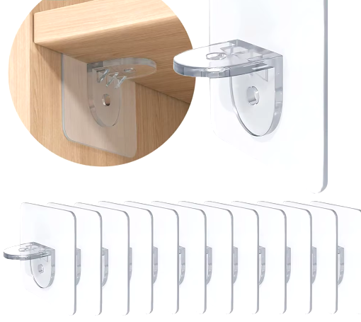 Nuevo Pack de 2 unidades Soporte Autoadhesivo para estantes