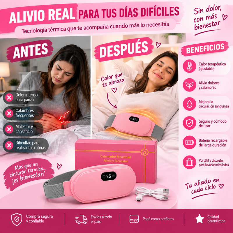 Nuevo Cinturón Masajeador Eléctrico Menstrual