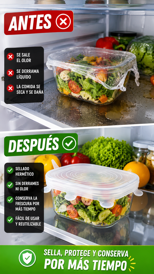 Nuevo Tapas Silicona Flexibles Multiuso Herméticas