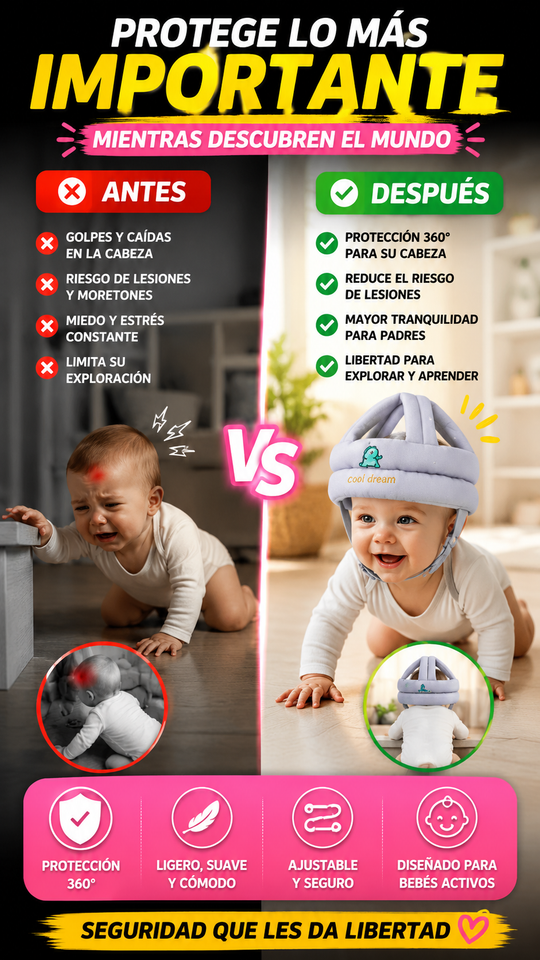 Nuevo Casco Suave Protector para Bebé