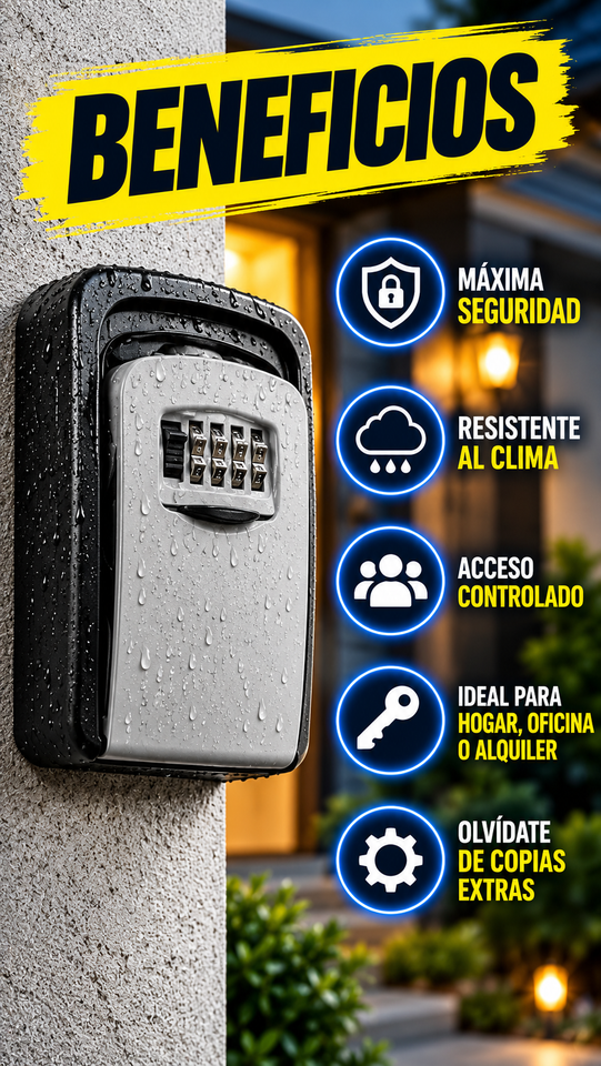Nuevo Caja de Seguridad para Llaves de Combinación