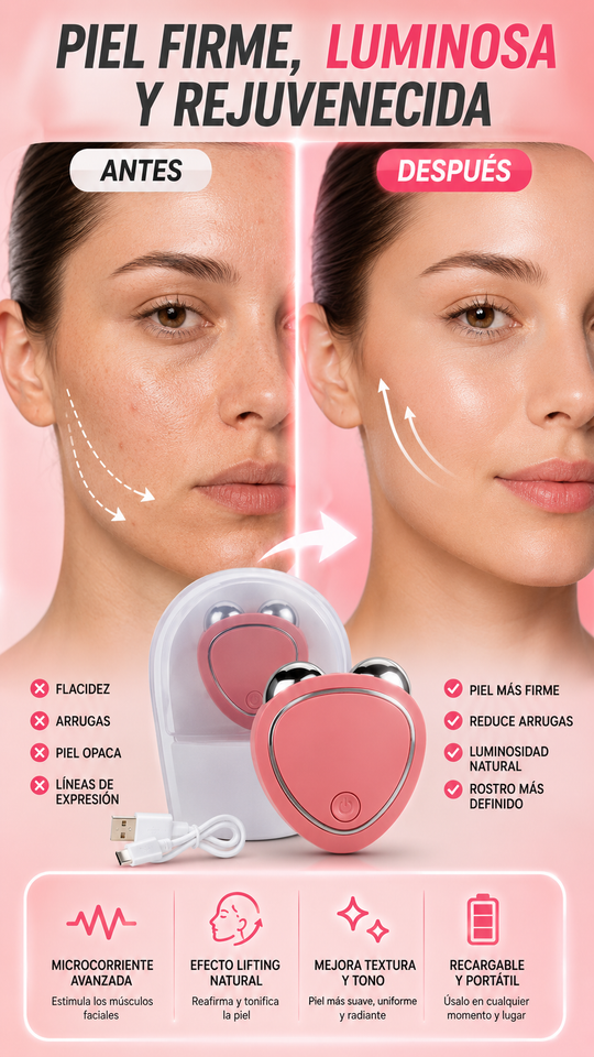 Nuevo Rodillo Facial Eléctrico Reafirma Piel