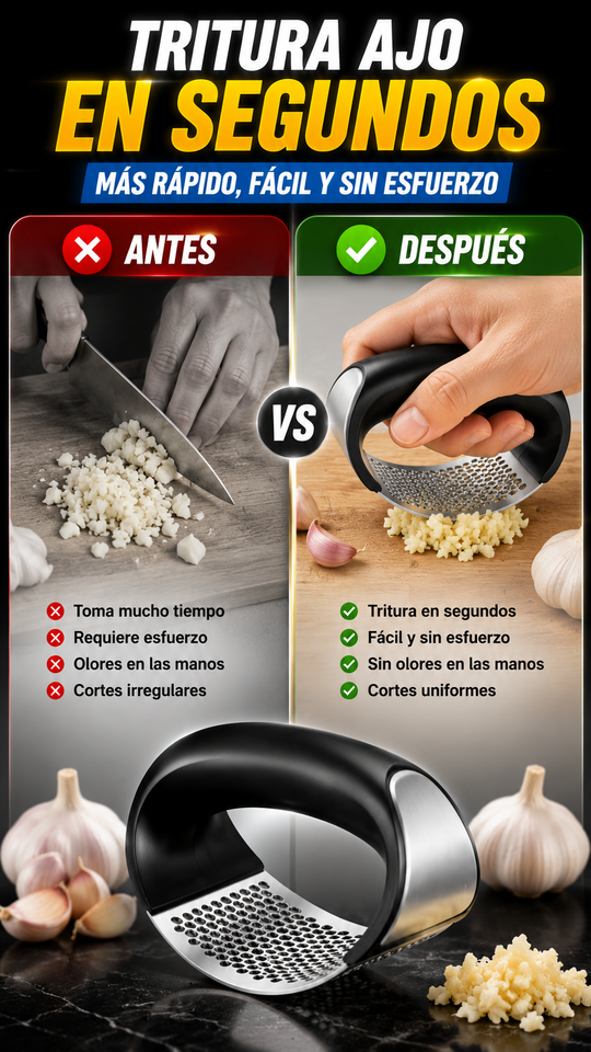 Nueva Prensa de Ajo Profesional Rápida