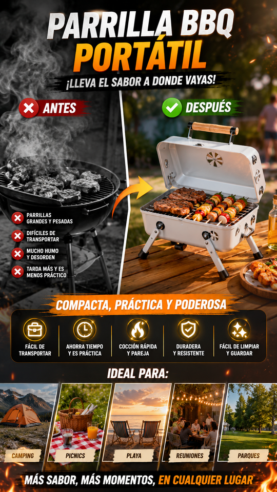 Nuevo Parrilla Portátil pequeña BBQ