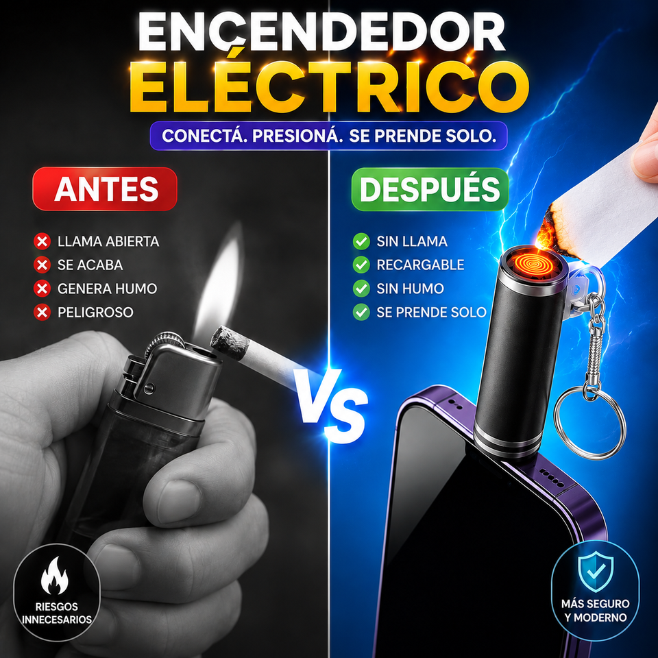 Nuevo Encendedor USB Portatil Antiviento para Movil