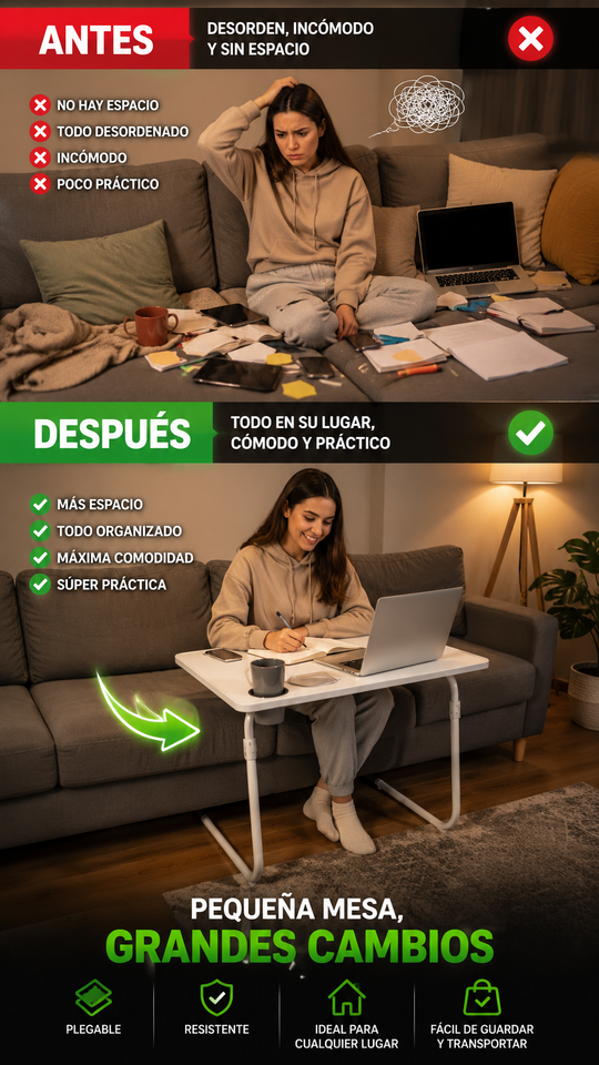 Nuevo Mesa plegable CShape ajustable portátil