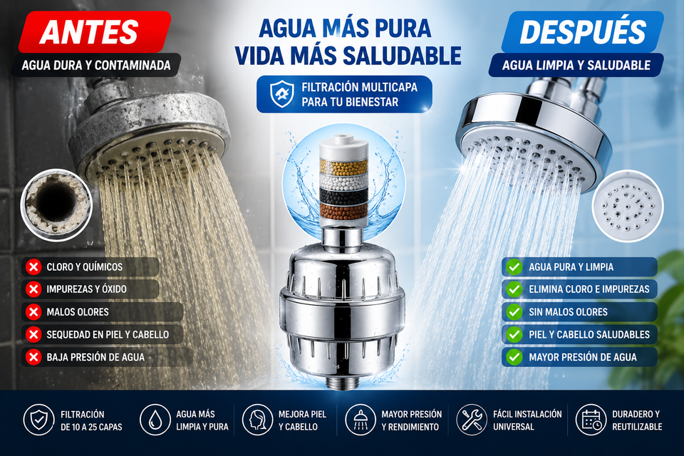 Nuevo Filtro Ducha Alto Rendimiento