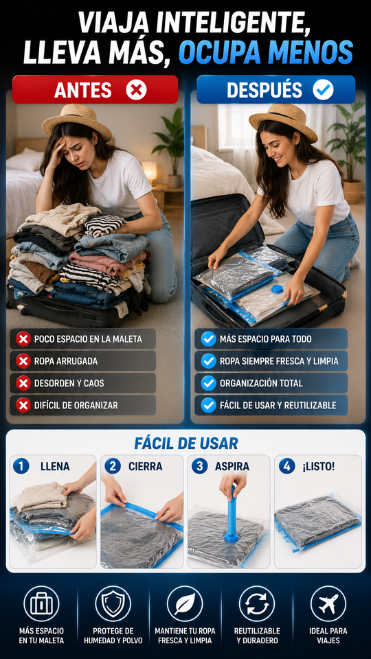 Nuevo Organizador Compacto de Ropa al Vacío