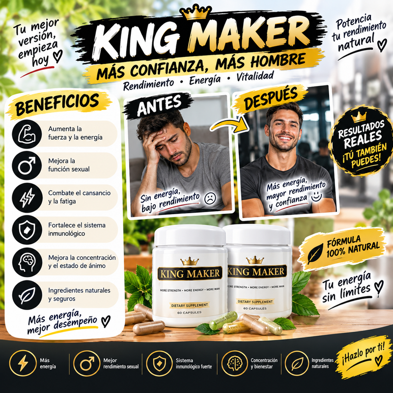Nuevo King Maker Recupera tu máximo nivel de energía