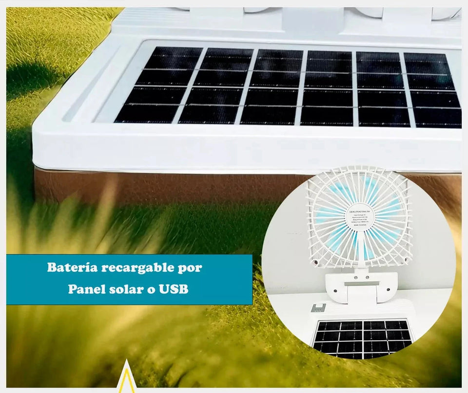 Nuevo Ventilador Solar Plegable