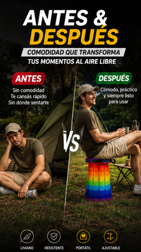 Nuevo Silla Plegable Portátil Compacta Ultraportátil PRO
