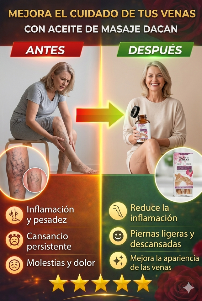 Nuevo aceite de masaje rosa para el cuidado de las venas