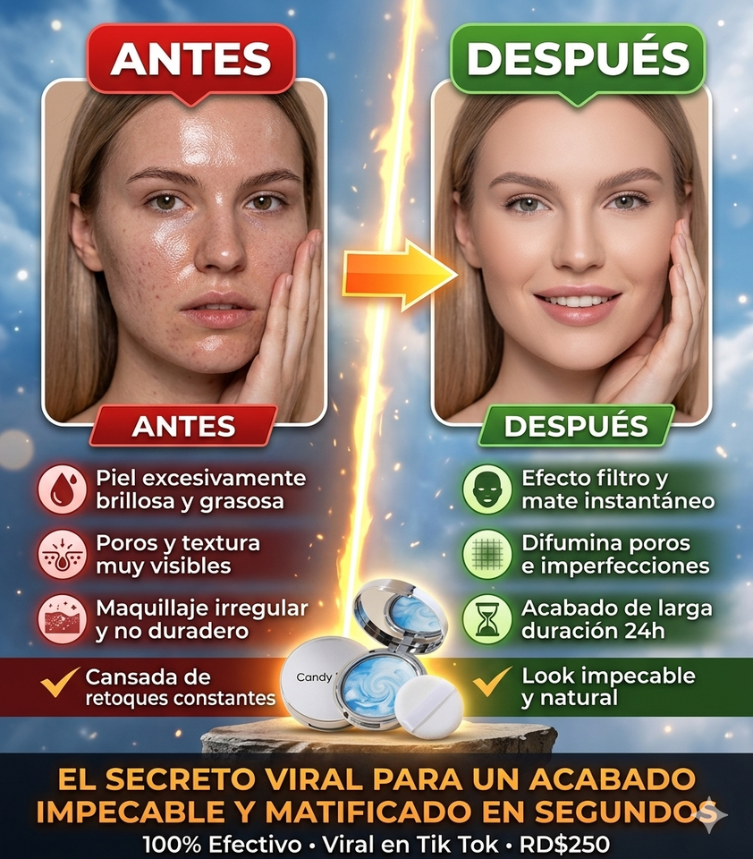 Nuevo Polvo Candy bella Compacto Púrpura Iluminador Duradero