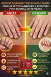 Nuevo Estuche Manicura Profesional Portátil de Acero Inoxidable