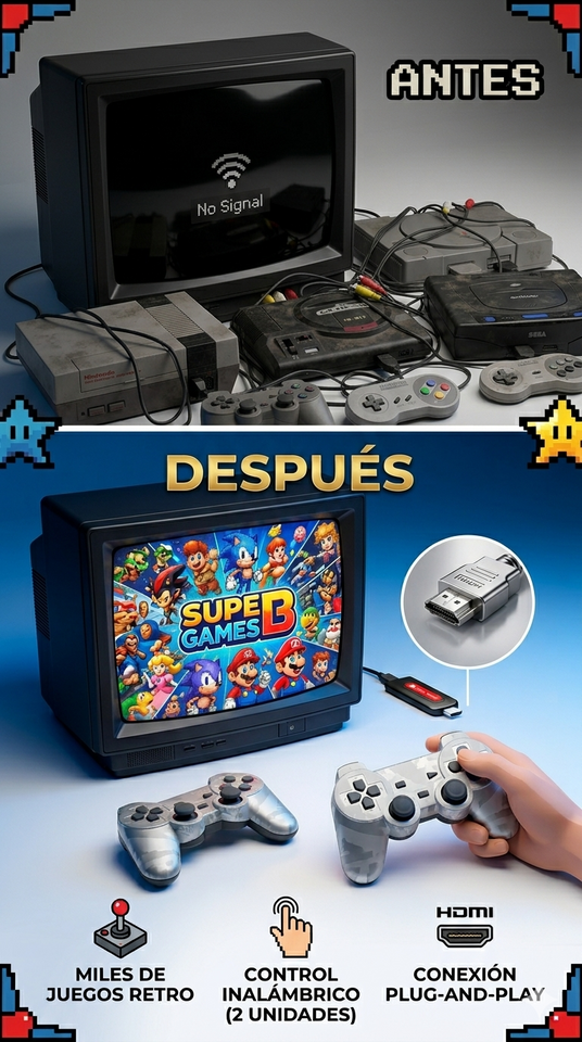 Nuevo Stick Pro de Juegos Retro