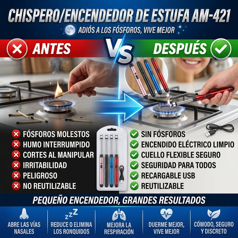 Nuevo Encendedor de Arco Recargable para Velas
