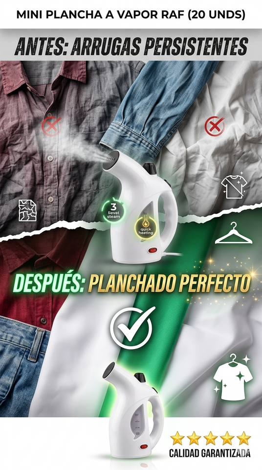 Nueva Plancha de Mano Compacta Portátil Fácil