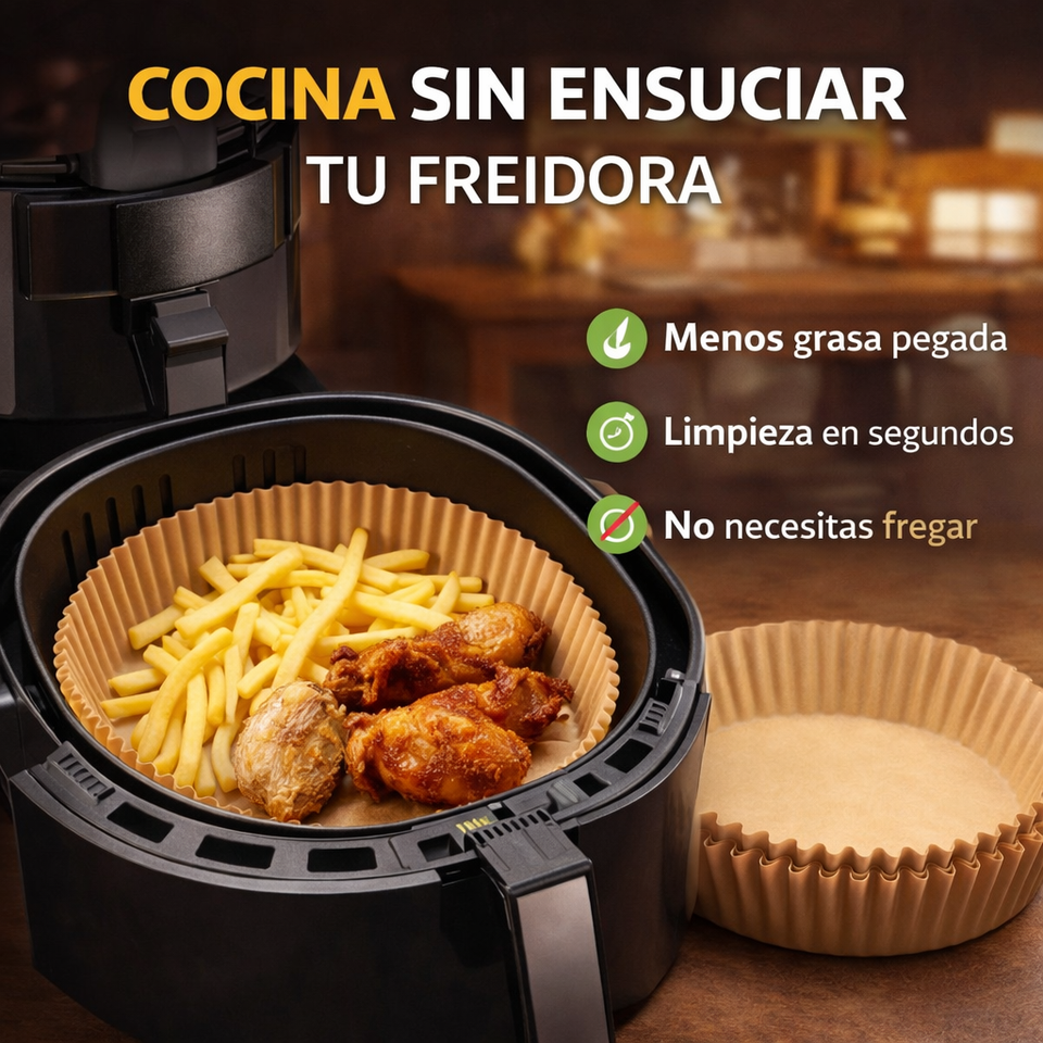 Nuevo Papel Antiadherente para Freidora y Horno