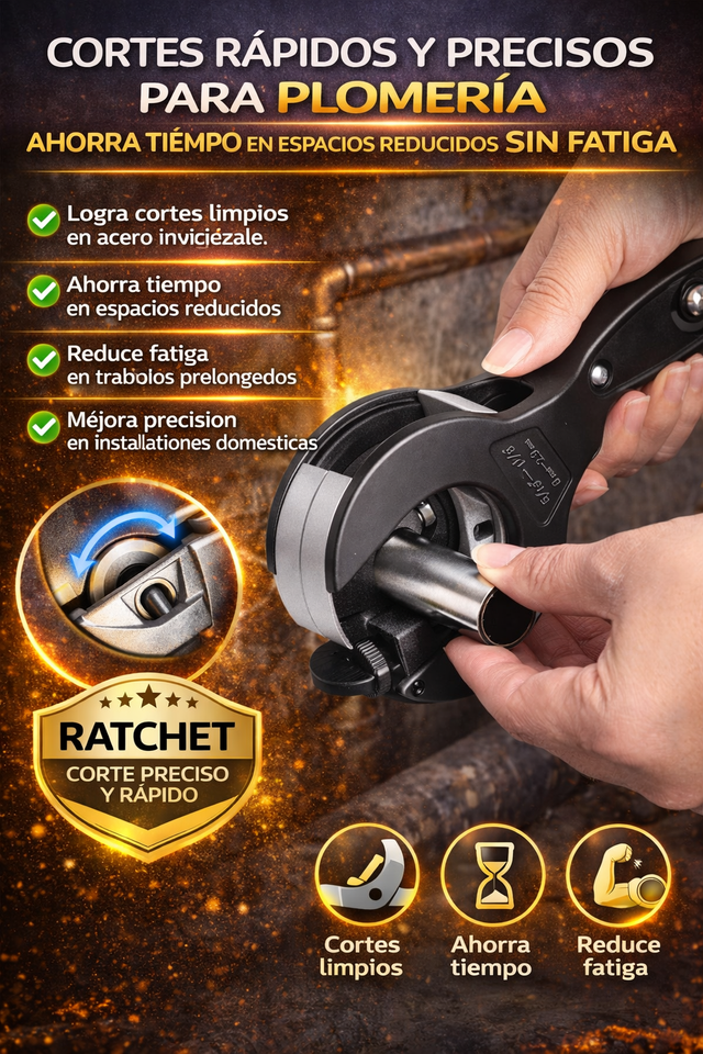 Nuevo Cortatubos Ratchet Pro Multiuso Compacto Preciso